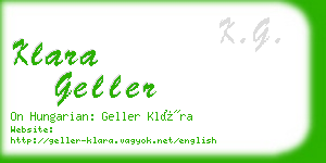 klara geller business card